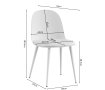 Interiax Dining Chair Fé Seat PP Cushion PU White thumbnail