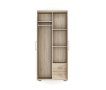 Interiax Wardrobe 'Mila' – 2 Doors, 2 Drawers, 1 Hanger & 3 Shelves | Sonoma Oak | 183x80x52 cm thumbnail