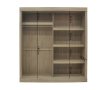 Interiax Armoire 'Mila' à Portes Coulissantes avec 1 Cintre, 4 Étagères et Miroir | Chêne Sonoma | 197,5x182,5x52,5 cm miniature