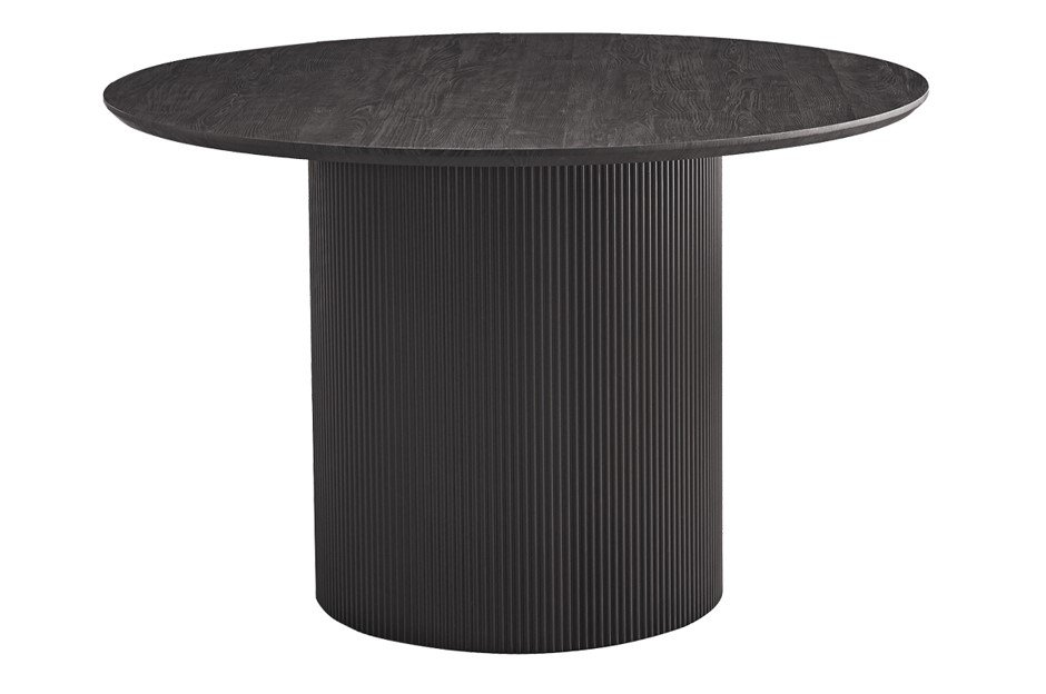 Interiax Table à Manger 'Rayan' 120 cm Ronde Décor Brun Foncé