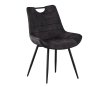 Interiax Chaise de salle à manger Alix Velours Gris miniature