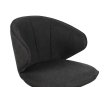 Interiax Chaise de salle à manger Elle Tissu Gris Dossier PU Gris miniature