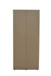 Interiax Wardrobe 'Lena' – 2 Doors, 2 Drawers, 1 Hanger, Mirror & 1 Shelf | White | 185x80x52cm thumbnail