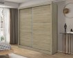 Interiax Wardrobe 'Mila' – Sonoma Oak Sliding-door Wardrobe With 1 Hanger & 4 Shelves | 197.5x182.5x52.5 cm thumbnail