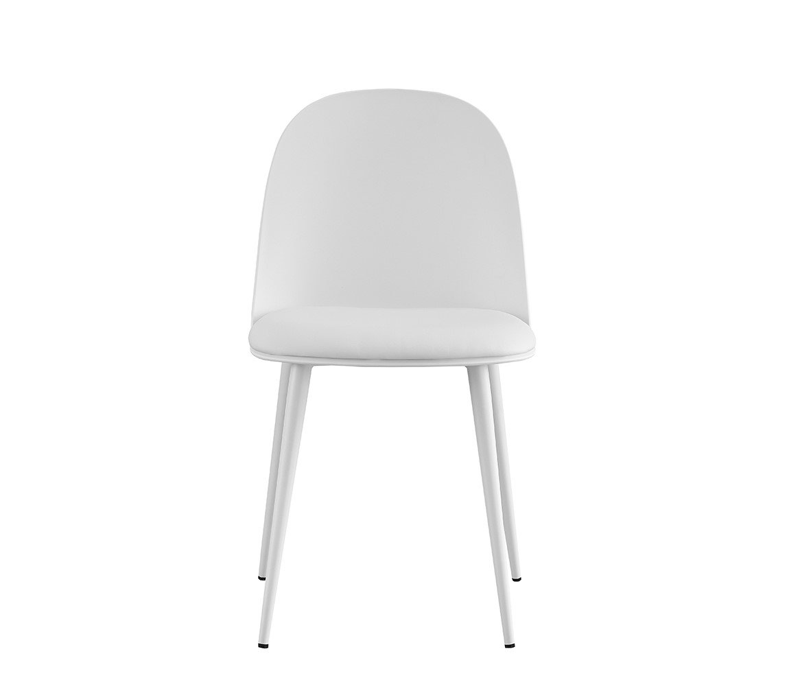 Interiax Dining Chair Fé Seat PP Cushion PU White