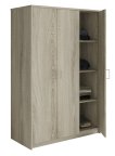 Interiax Kledingkast 'Amelie' – 3 Deuren, 1 Hanger & 4 Legplanken | Sonoma Eik | 180x120x54 cm miniatuur