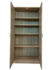 Interiax Storage Cabinet - Wardrobe 'Aurora' – 2 Doors & 4 Shelves | Sonoma Oak | 148x72x36 cm thumbnail