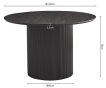 Interiax Table à Manger 'Rayan' 120 cm Ronde Décor Brun Foncé miniature