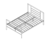 Bed 'Sandro' Grijs 140x200 Met Lattenbodem miniatuur
