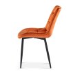 Interiax Chaise de salle à manger Lucy Velours Orange miniature