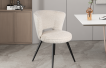 Interiax Chaise de salle à manger Nora Bouclé Ecru miniature
