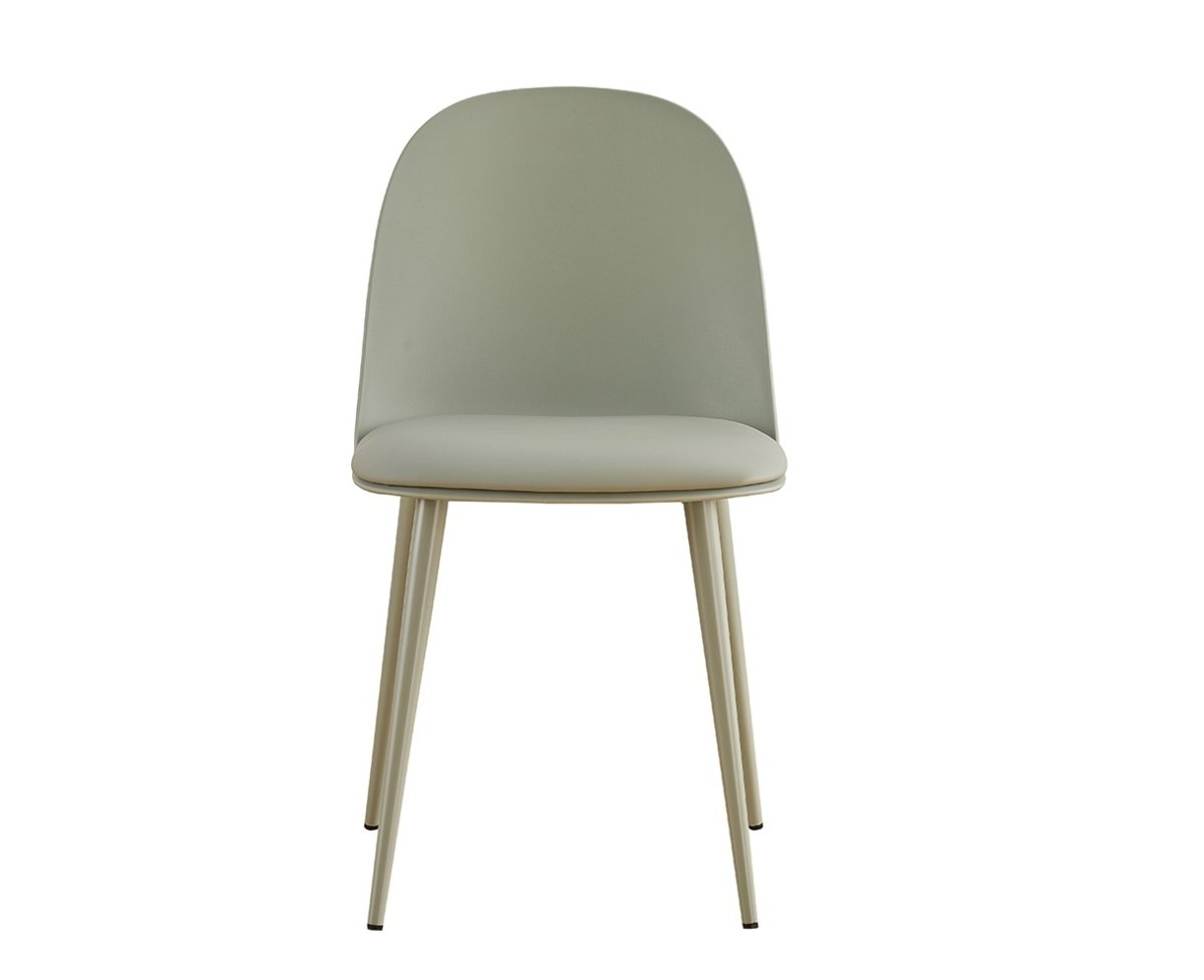 Interiax Chaise de salle à manger Fé Assise PP Coussin PU Vert