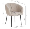 Interiax Dining Chair 'Alina' Bouclé Beige thumbnail