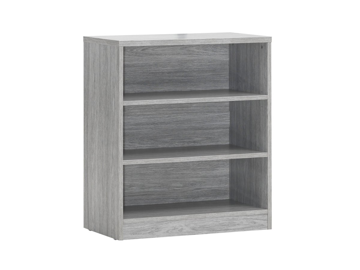 Bookcase 'Spacio' 2 Shelves Grey Oak (84x72x36cm)