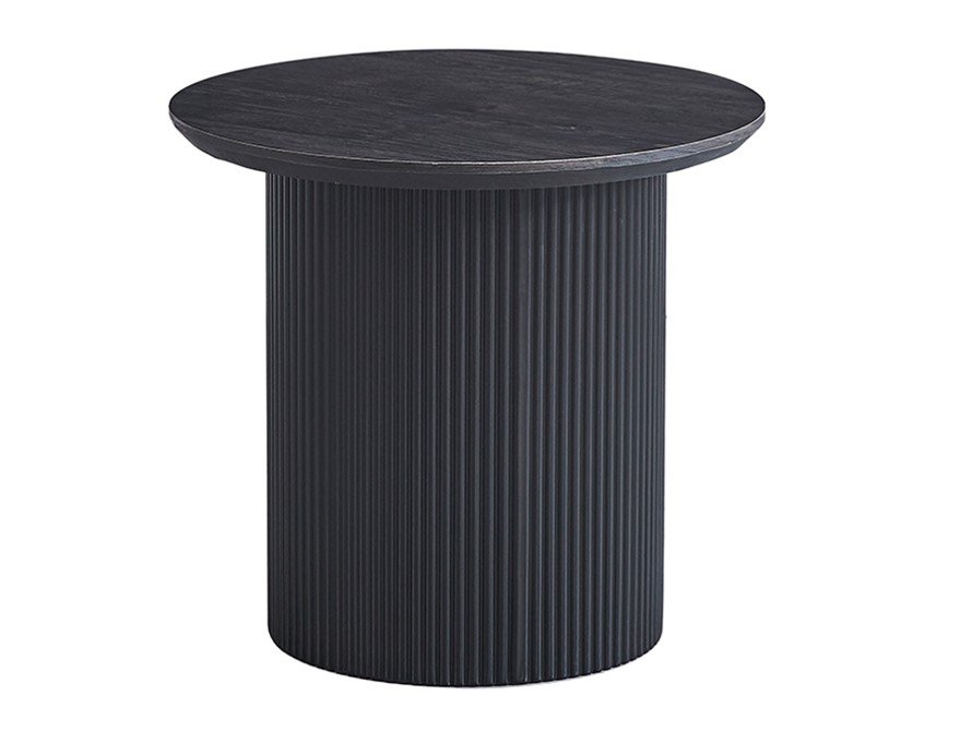 Interiax Table Basse 'Rayan' 50 cm Ronde Décor Brun Foncé