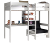 Loft Bed Aliks With Sofa Bed - White thumbnail