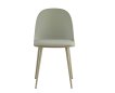 Interiax Chaise de salle à manger Fé Assise PP Coussin PU Vert miniature