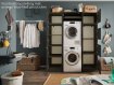 Interiax WASHWALL 'Mary' Armoire pour lave-linge Anthracite - Armoire pour sèche-linge - avec armoire de rangement - 200x67,5x67,5 cm miniature
