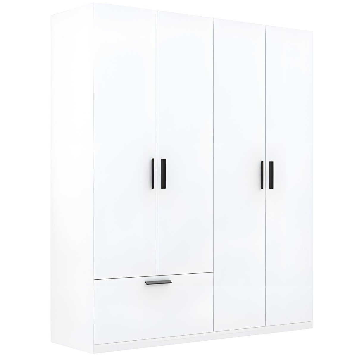 Interiax Kledingkast 'Siena' 4 Deuren En 1 Lade | Wit | 210x180,4x54 cm