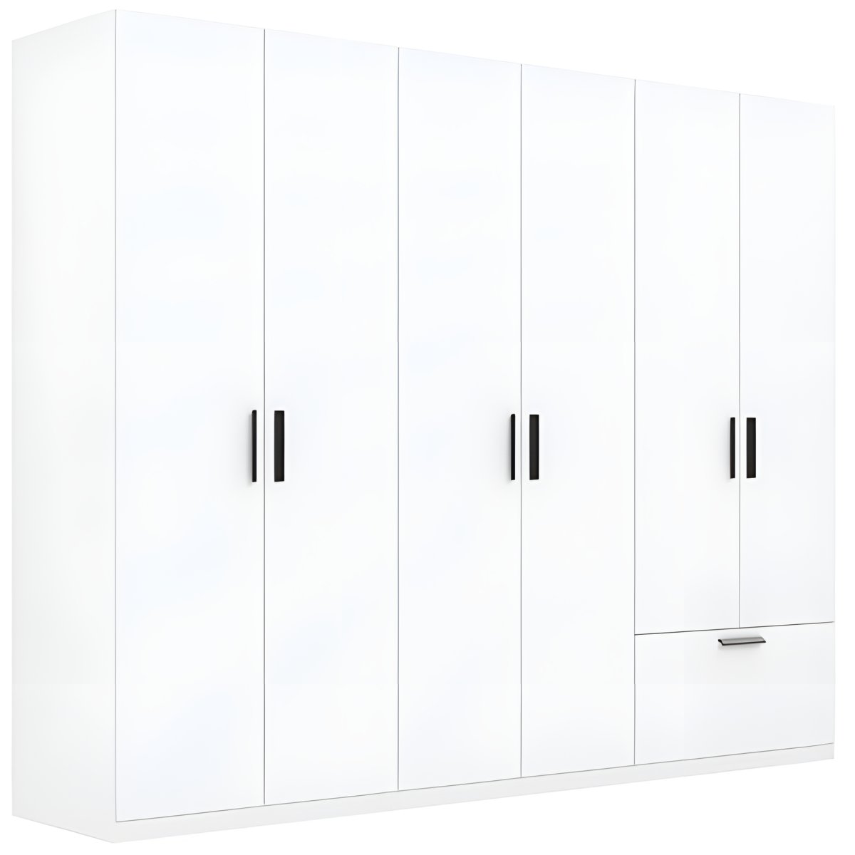 Interiax Kledingkast 'Siena' 6 Deuren En 1 Lade | Wit | 210x269,8x54 cm