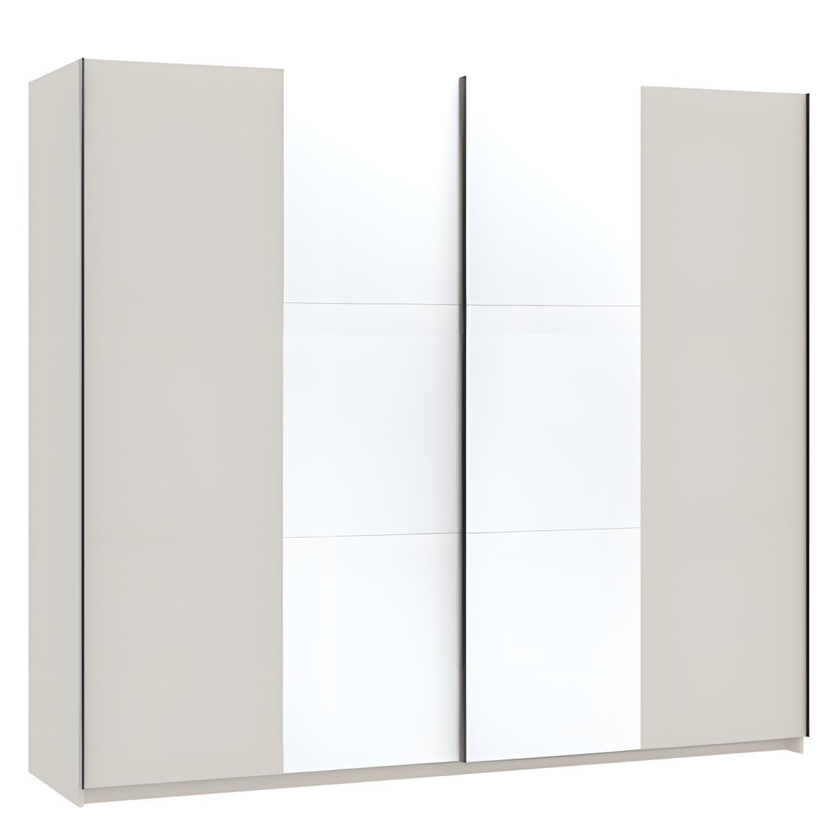 Interiax Kledingkast 'Bolzano' 2 Schuifdeuren Met Spiegel | Cashmere | 200x228x57,7 cm