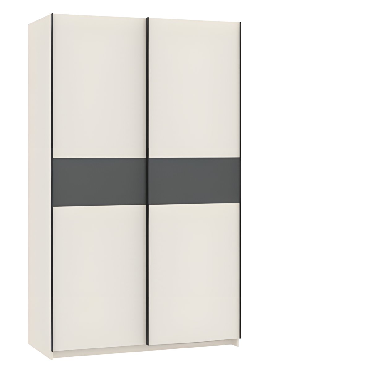 Interiax Kledingkast 'Bari' 2 Deuren | Cashmere/Antraciet | 204,5x122,4x60,3 cm