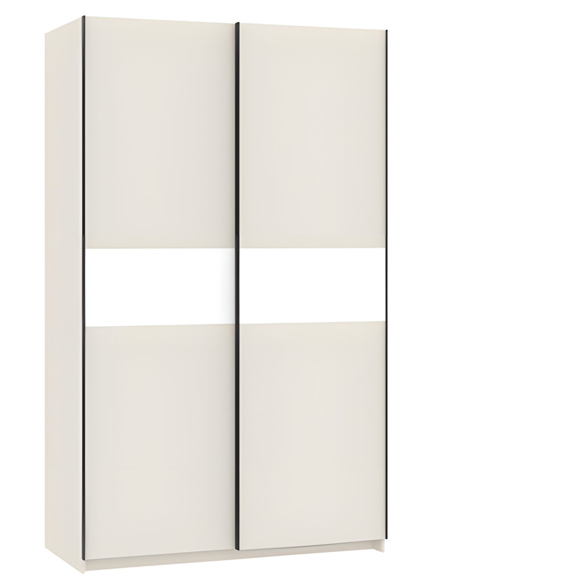 Interiax Kledingkast 'Bari' 2 Deuren | Cashmere/Wit | 204,5x122,4x60,3 cm