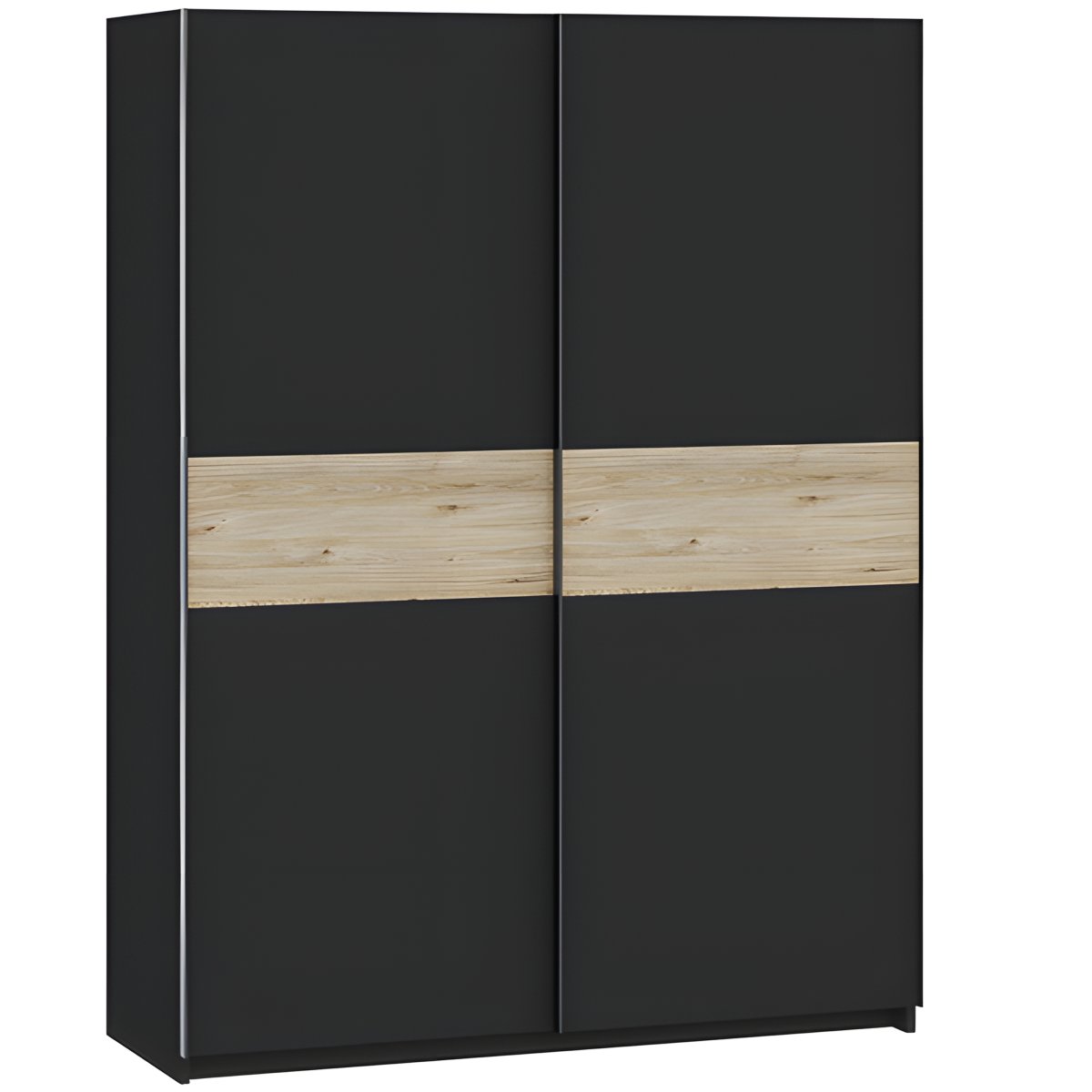 Interiax Kledingkast 'Bari' 2 Deuren | Antraciet/Artisan Eik | 204,5x150,6x60,3 cm