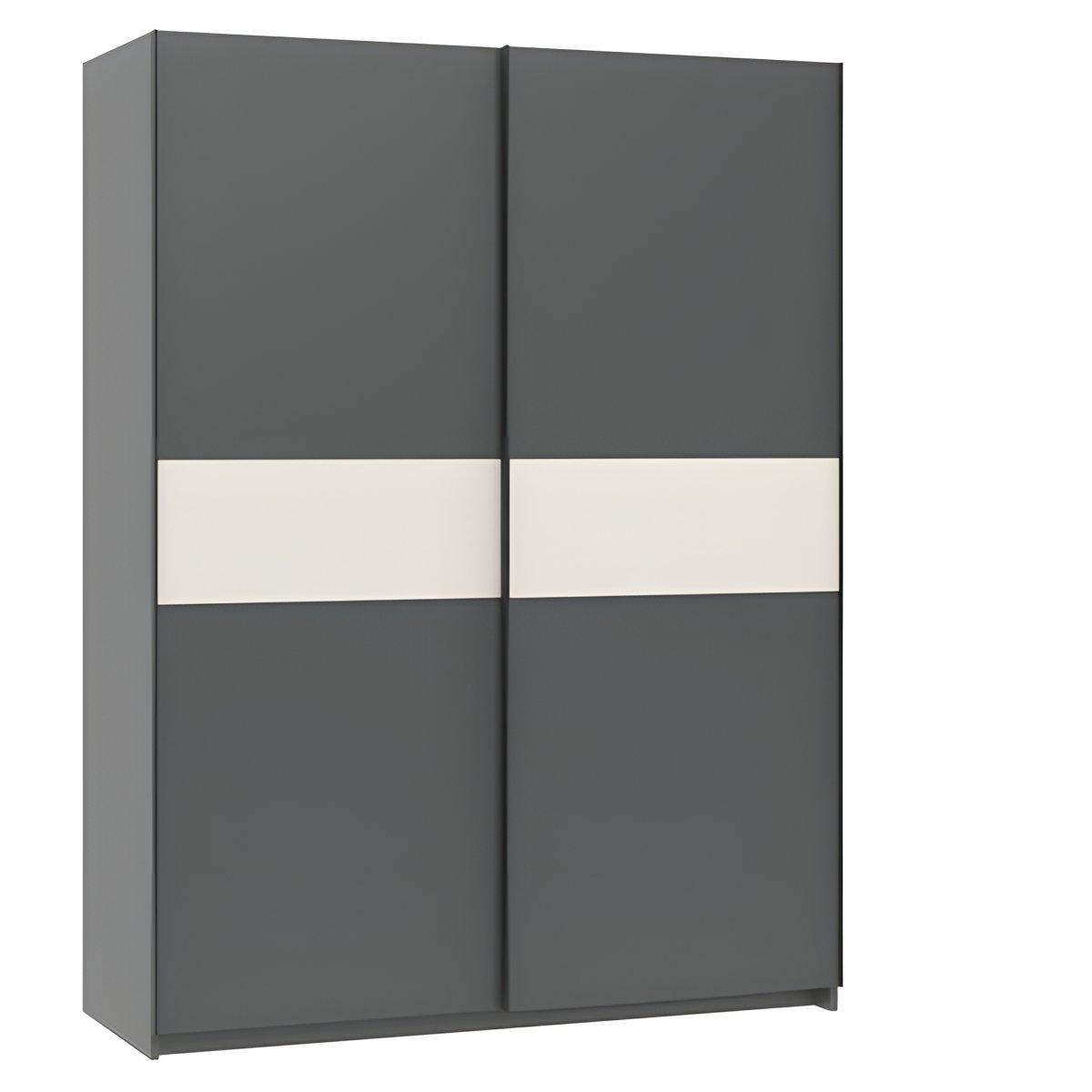 Interiax Kledingkast 'Bari' 2 Deuren | Antraciet/Cashmere | 204,5x150,6x60,3 cm