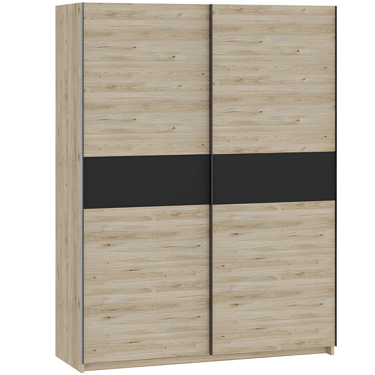 Interiax Kledingkast 'Bari' 2 Deuren | Artisan Eik/Antraciet | 204,5x150,6x60,3 cm