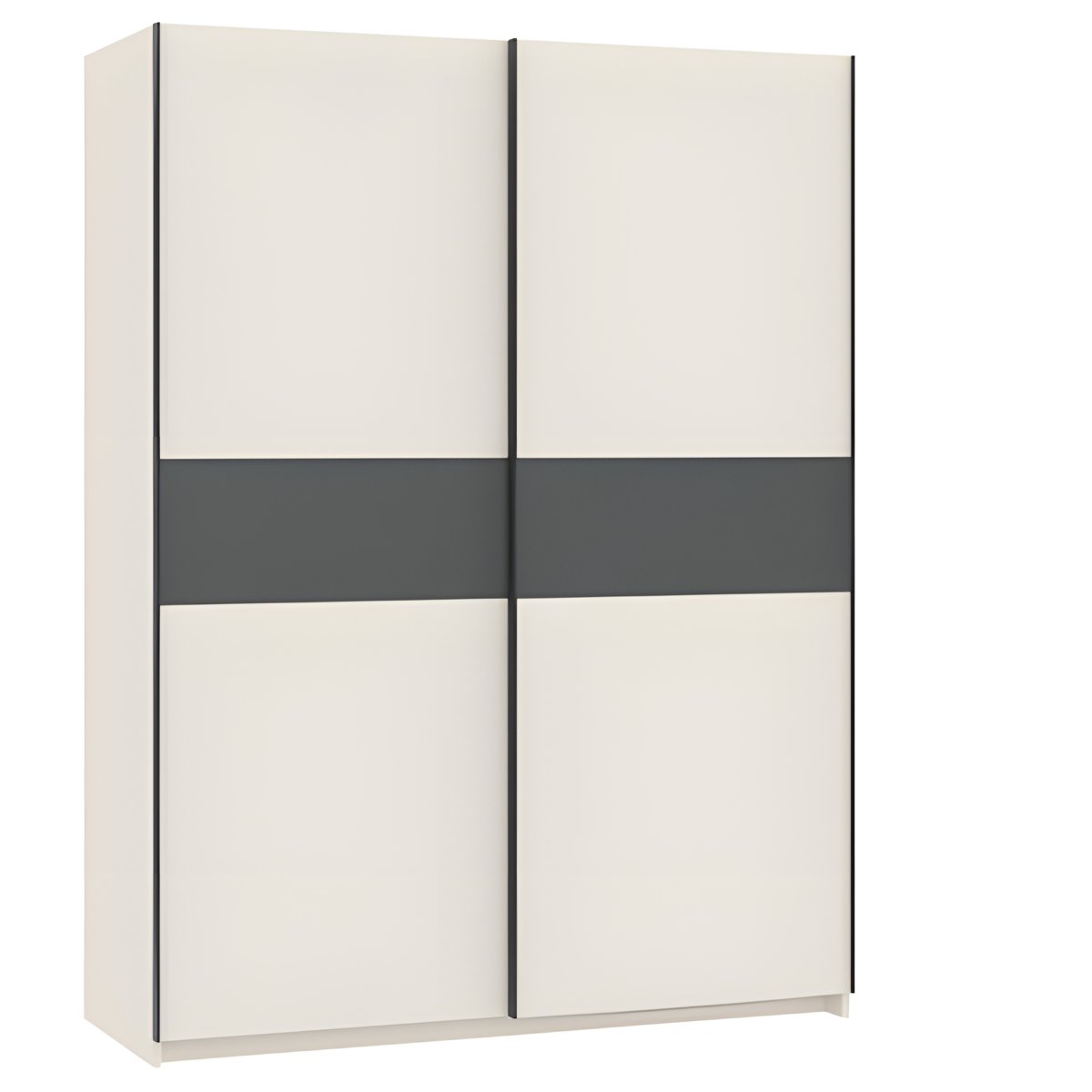 Interiax Kledingkast 'Bari' 2 Deuren | Cashmere/Antraciet | 204,5x150,6x60,3 cm