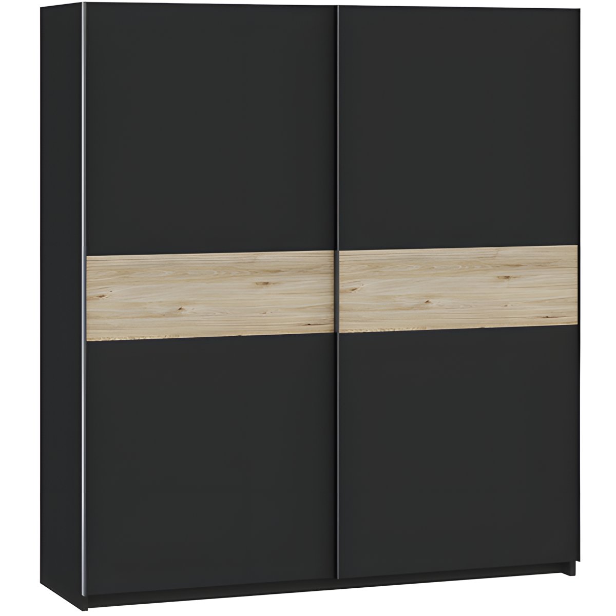 Interiax Kledingkast 'Bari' 2 Deuren | Antraciet/Artisan Eik | 204,5x200,2x60,3 cm