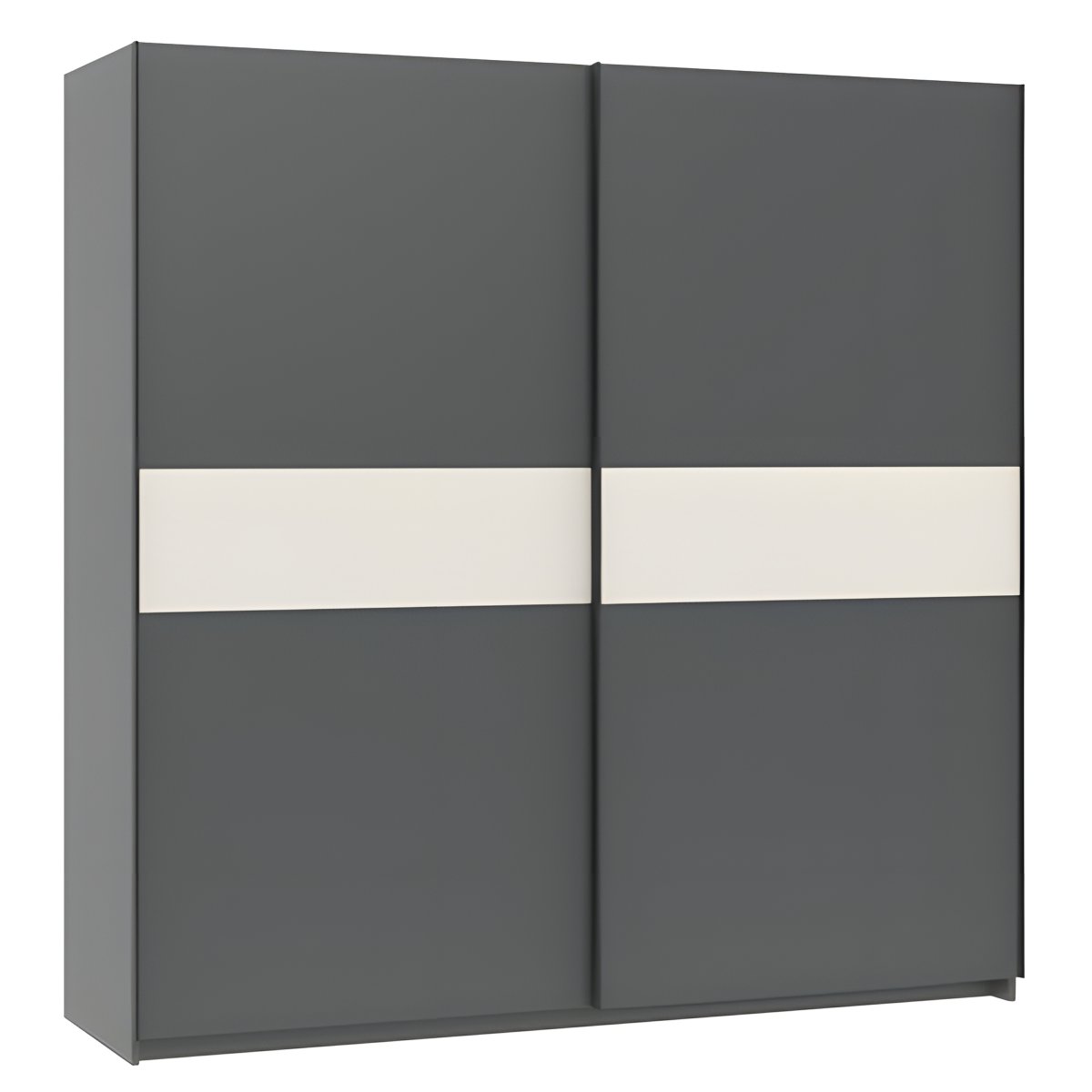 Interiax Kledingkast 'Bari' 2 Deuren | Antraciet/Cashmere | 204,5x200,2x60,3 cm