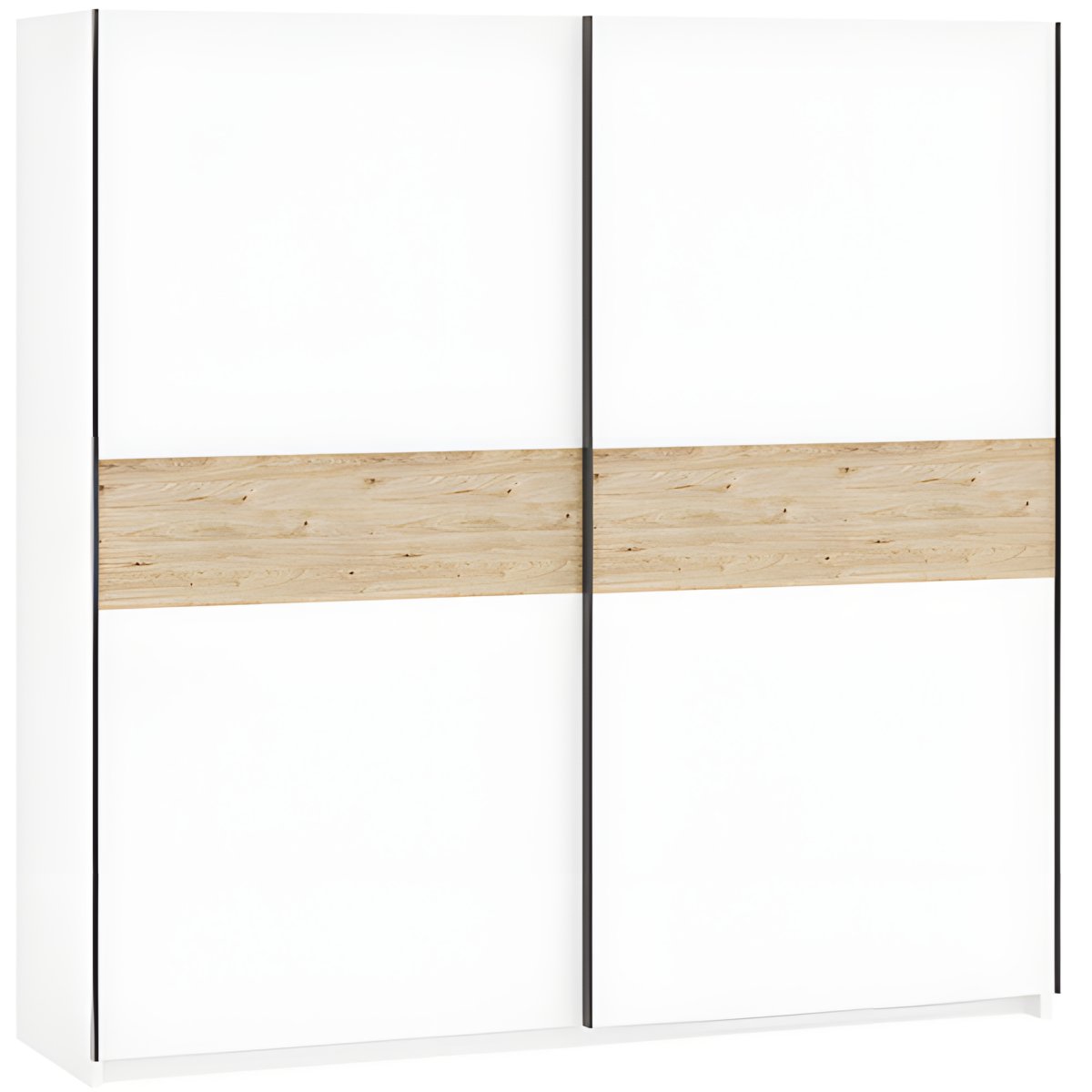 Interiax Kledingkast 'Bari' 2 Deuren | Wit/Artisan Eik | 204,5x200,2x60,3 cm