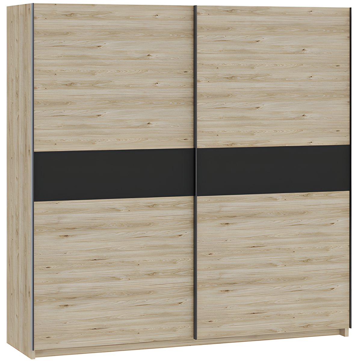 Interiax Kledingkast 'Bari' 2 Deuren | Artisan Eik/Antraciet | 204,5x200,2x60,3 cm