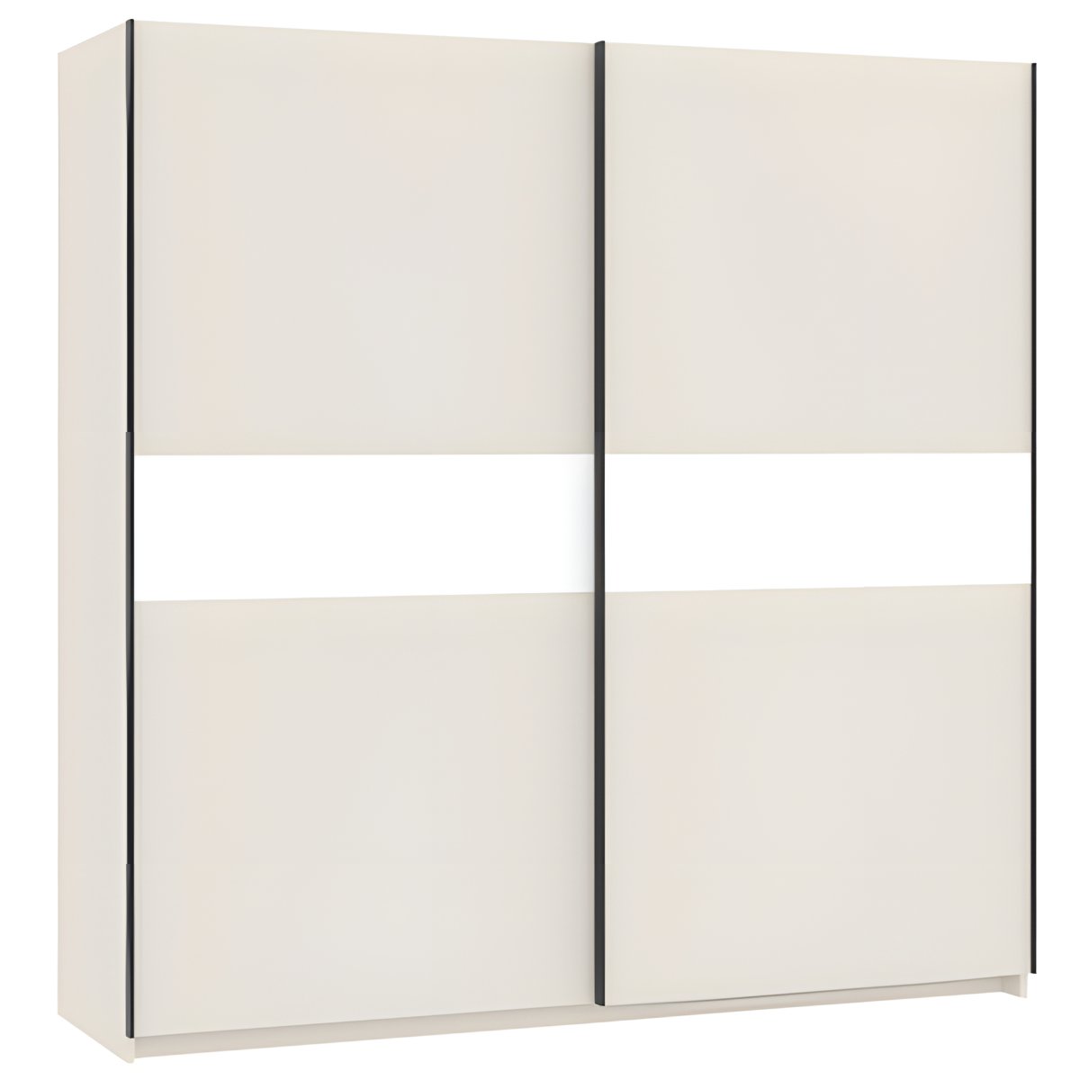 Interiax Kledingkast 'Bari' 2 Deuren | Cashmere/Wit | 204,5x200,2x60,3 cm