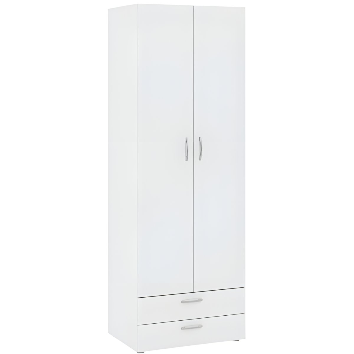 Interiax Kledingkast 'Verona' 2 Deuren, 2 Laden | Wit | 214x74x51,9 cm