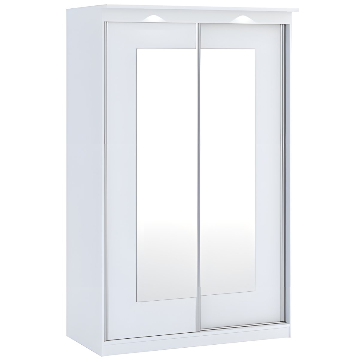 Interiax Kledingkast 'Napoli' 2 Schuifdeuren, 2 Spiegels | Wit | 194,6x120x69 cm