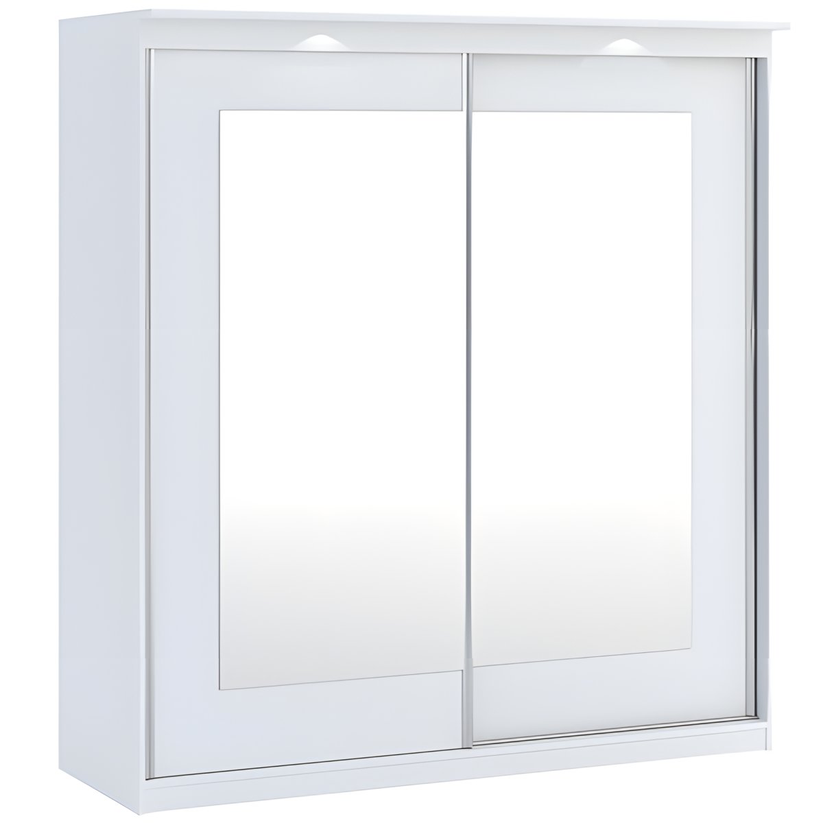Interiax Kledingkast 'Napoli' 2 Schuifdeuren, 2 Spiegels | Wit | 194,6x180x69 cm