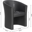 Interiax Tub Chair Sophia Black PU thumbnail