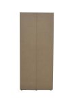 Interiax Wardrobe 'Lena' – 4 Doors, 2 Drawers, 1 Hanger, 2 Mirrors & 7 Shelves | White | 185x160x52cm thumbnail
