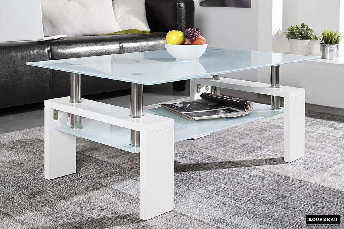 Coffee Table Alana Rectangular High-gloss White