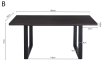 Interiax Table à Manger 'Oliver' 180 cm Décor Brun Foncé miniature