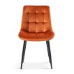 Interiax Chaise de salle à manger Lucy Velours Orange miniature