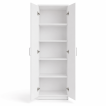 Interiax Armoire 'Amelie' - 2 Portes et 4 Étagères | Blanc | 180x60x40 cm miniature