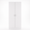 Interiax Storage Cabinet - Wardrobe 'Amelie' - 2 Doors & 4 Shelves | White | 180x80x40 cm thumbnail