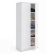 Interiax Storage Cabinet - Wardrobe 'Amelie' - 2 Doors & 4 Shelves | White | 180x80x40 cm thumbnail