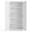 Interiax Storage Cabinet - Wardrobe 'Amelie' - 2 Doors & 4 Shelves | White | 180x80x40 cm thumbnail
