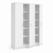 Interiax Armoire 'Amelie' 3 Portes et 8 Étagères | Blanc | 180x120x40 cm miniature