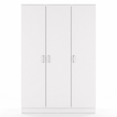 Interiax Armoire 'Amelie' 3 Portes et 8 Étagères | Blanc | 180x120x40 cm miniature